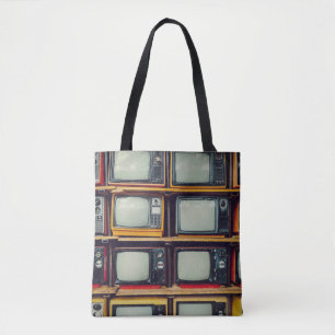 Bolsa Tote Tela Antiga do Vazio de Televisão Retro