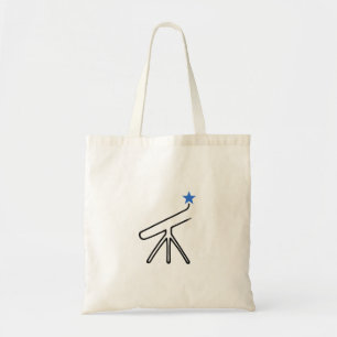 Bolsa Tote Telescópio Desenho de Linha Contínua com Estrela A