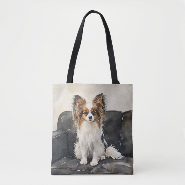 Bolsa Tote Telha de Foto Acrílica Papillion (Frente)