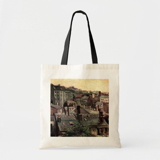 Bolsa Tote Telhados e tacos de casas de Vincent van Gogh (Frente)