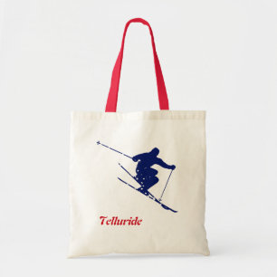 Bolsa Tote Telluride Blue Snow Skier