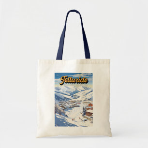 Bolsa Tote Telluride Colorado Winter Viagem Art Vintage