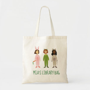 Bolsa Tote Tema bonito dos amigos do pyjama das meninas