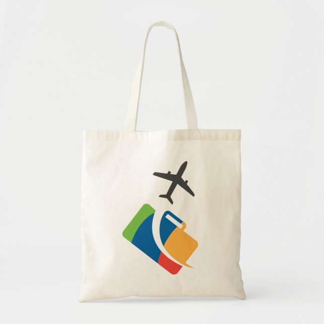 Bolsa Tote Tema de avião design fofo (Frente)