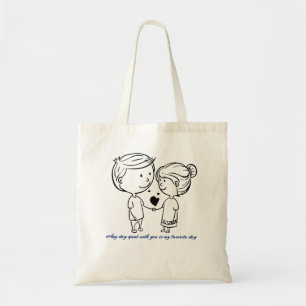 Bolsa Tote Tema de casal do dia dos namorados Design