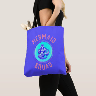Bolsa Tote Tema de Festa de Aniversário da Tropa das Sereias