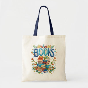 Bolsa Tote Tema de leitura da biblioteca de livros