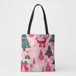Bolsa Tote Tema de Natal Floco de neve