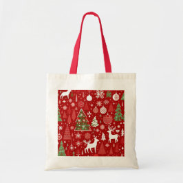Bolsa Tote Tema de Natal Floco de neve