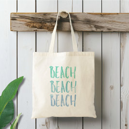 Bolsa Tote Tema de Praia Azul e Turquesa Todos os Dias