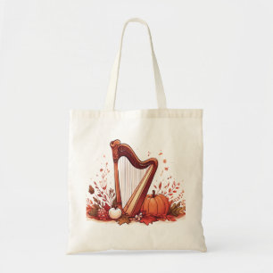 Bolsa Tote Tema de queda - Harp Pumpkin Token Bag