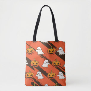 Bolsa Tote Tema do Dia das Bruxas de Abóbora, padrão perfeito