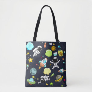Bolsa Tote Tema legal do espaço - astronautas & navios de