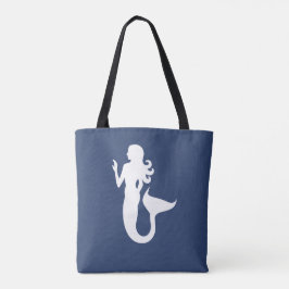 Bolsa Tote tema MERMAID náutico agudo |