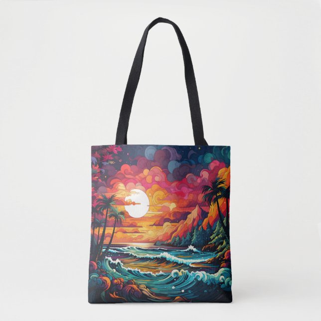 Bolsa Tote Tema tropical (Frente)