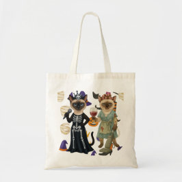 Bolsa Tote Temático de Halloween para amantes de gatos siames