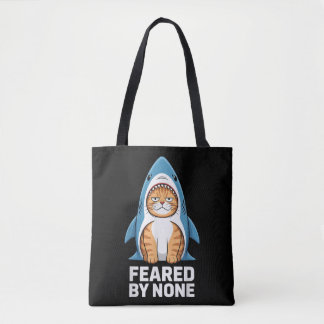 Bolsa Tote Temido por Ninguém Gato Engraçado em Fantasia de T
