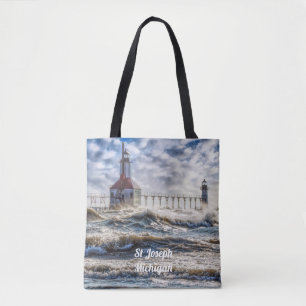 Bolsa Tote Tempestade Na Rua Joseph Lighthouse