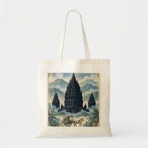 Templo Hindu Prambanan Vintage Java Indonésia