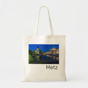 Bolsa Tote Templo Neuf de Metz França Noite Mosela Lembrança