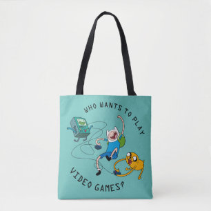 Bolsa Tote Tempo de Aventura   Finn & Jake Play Com BMO