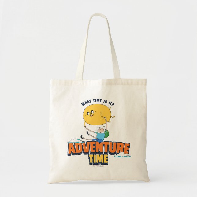 Bolsa Tote Tempo de Aventura | Jake Flutuando Com Finn (Frente)