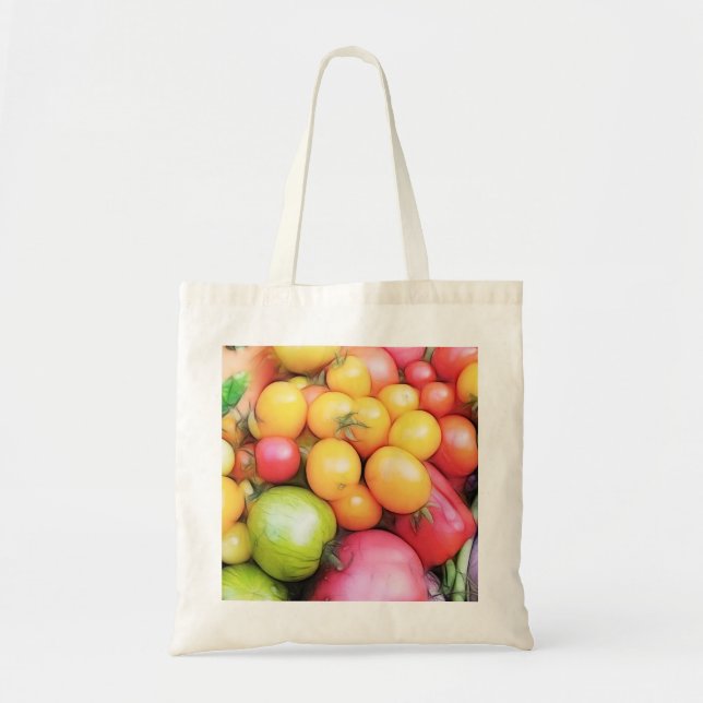 Bolsa Tote Tempo de colheita - tomates! (Frente)