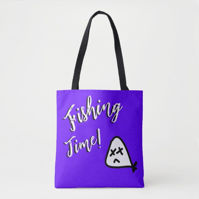 Bolsa Tote tempo de pesca! (Frente)