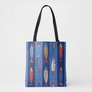 Bolsa Tote Tempo de Reprodução Aquático: Fantasia de Peixes p
