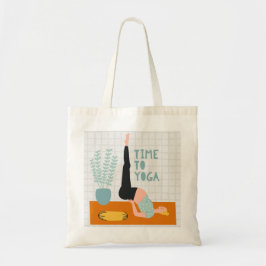 Bolsa Tote Tempo para yoga doce, ilustrado, saco