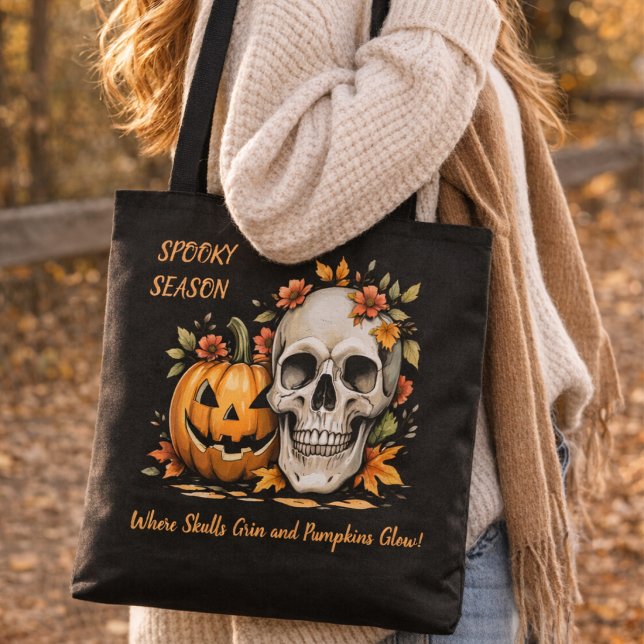 Bolsa Tote Temporada Assustadora de Halloween (Criador carregado)