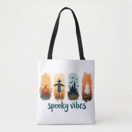 Bolsa Tote Temporada Assustadora, Fantasma de Halloween Vinta