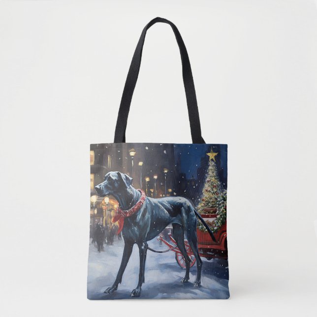 Bolsa Tote Temporada Festiva de Natal do Great Dane (Frente)