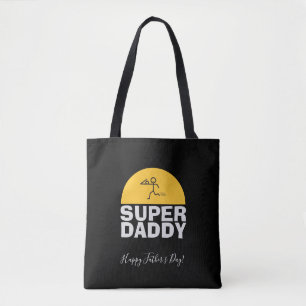 Bolsa Tote Tendência de "PAI SUPER" do Dia de os pais Modern