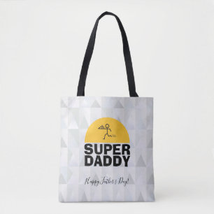 Bolsa Tote Tendência de "PAI SUPER" do Dia de os pais Modern