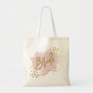 Bolsa Tote Tendência e Glam Blush Rosa e Dourado Noiva