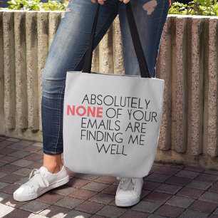 Bolsa Tote Tendência Sarcástica Encantada Encontrando-Me Bem