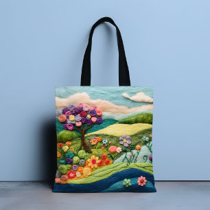 Bolsa Tote Tendy Modern Sentiu Paisagem Floral