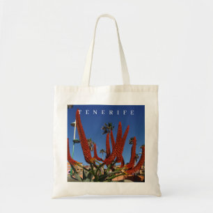 Bolsa Tote Tenerife Aloe Vera flores para o saco