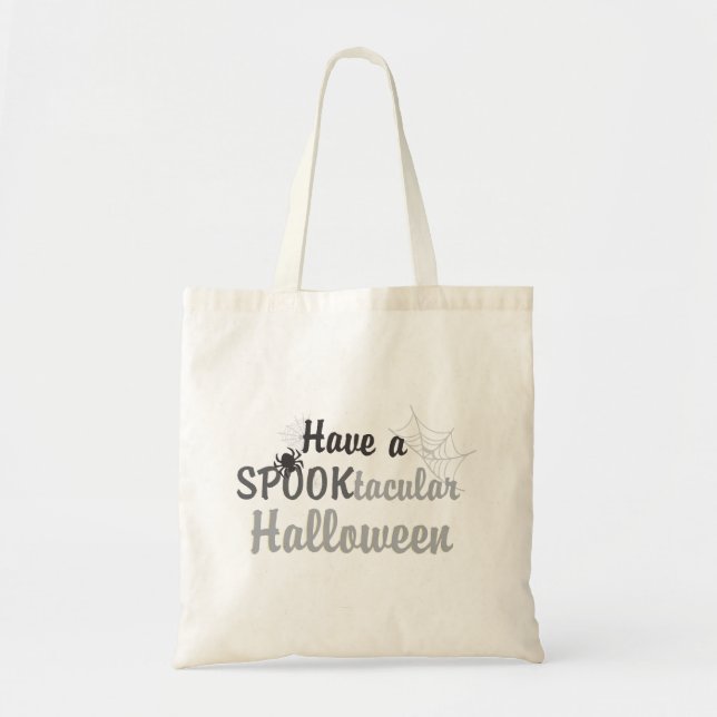 Bolsa Tote Tenha um Halloween tacular SPOOK (Frente)