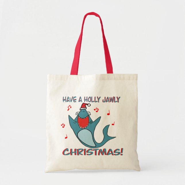 Bolsa Tote Tenha um Natal Holly Jawly (Frente)