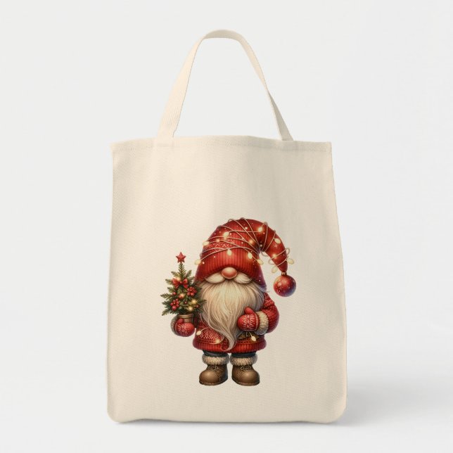 Bolsa Tote Tenha Um Pequeno Gnome Feliz (Frente)