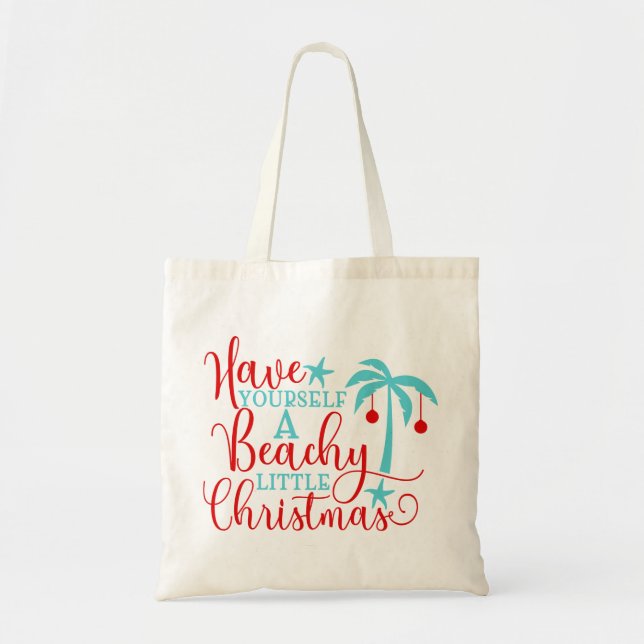 Bolsa Tote Tenha um pequeno Natal para você mesmo (Frente)