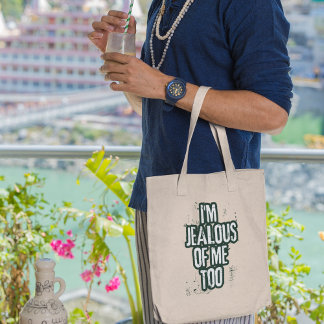 Bolsa Tote Tenho inveja de mim também Engraçado Excêntrico Sa