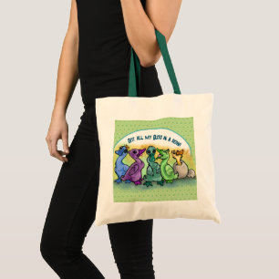 Bolsa Tote Tenho meus patos em uma fila