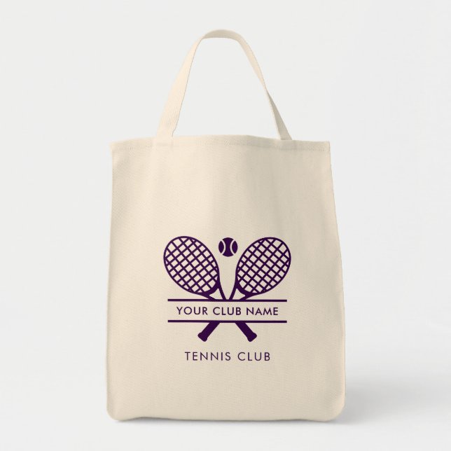 Bolsa Tote Tênis Clube Moderno Nome da Equipe Brindes de Divu (Frente)