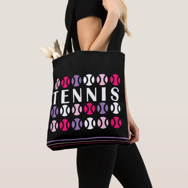 Bolsa Tote Tênis, cor-de-rosa e 💜, 🎾 (Close Up)