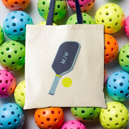 Bolsa Tote Tênis de Pickleball Personalizado com Monograma Es