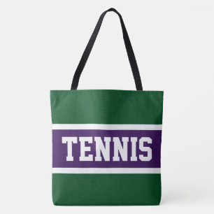 Bolsa Tote TÊNIS Esportivo - Estirpes Atleáticas Verde Roxo
