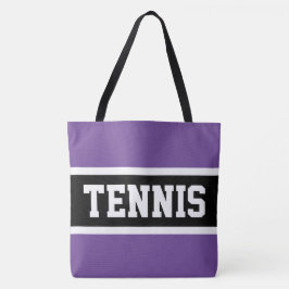 Bolsa Tote Tênis Esportivo Roxo Preto Branco Listras Atlética